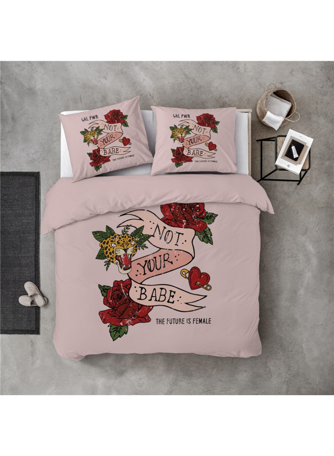 Bykrlund Dekbedovertrek Not Your Babe Roze - Katoen