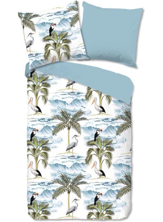 Good Morning Dekbedovertrek Waves Blauw - Katoen