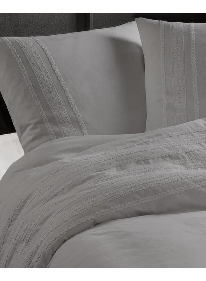 Papillon Dekbedovertrek Madrid Grijs - Percale Katoen