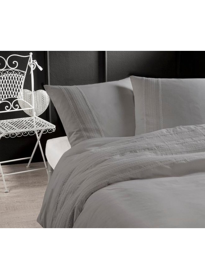 Papillon Dekbedovertrek Madrid Grijs - Percale Katoen