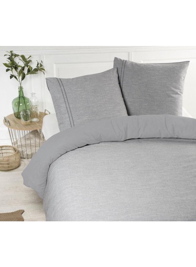 Papillon Dekbedovertrek Milford Grijs - Percale Katoen
