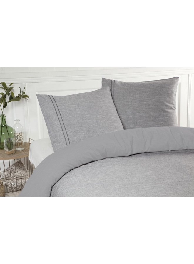 Papillon Dekbedovertrek Milford Grijs - Percale Katoen
