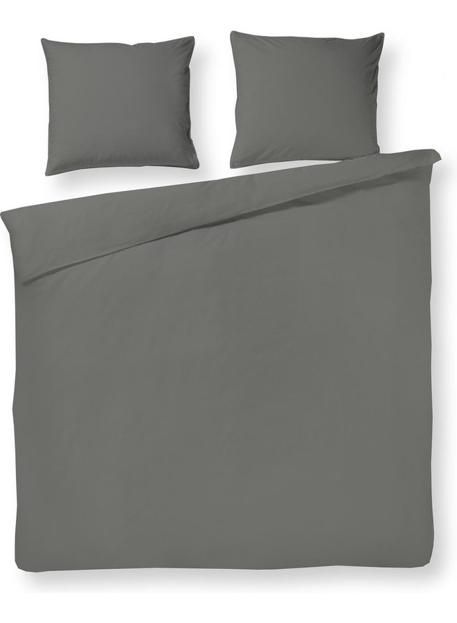 Dekbedovertrek Pompom Grijs - Percale Katoen PL1