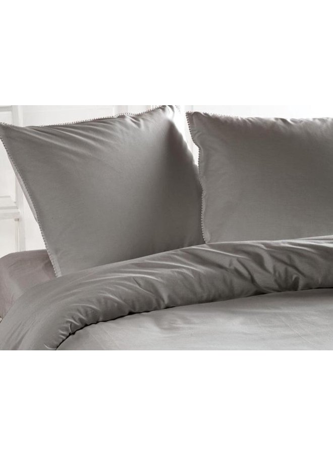 Papillon Dekbedovertrek Pompom Grijs - Percale Katoen