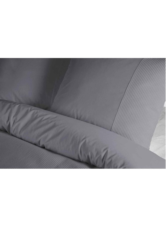 Papillon Dekbedovertrek Mendoza Antraciet - Egyptisch Percale Katoen
