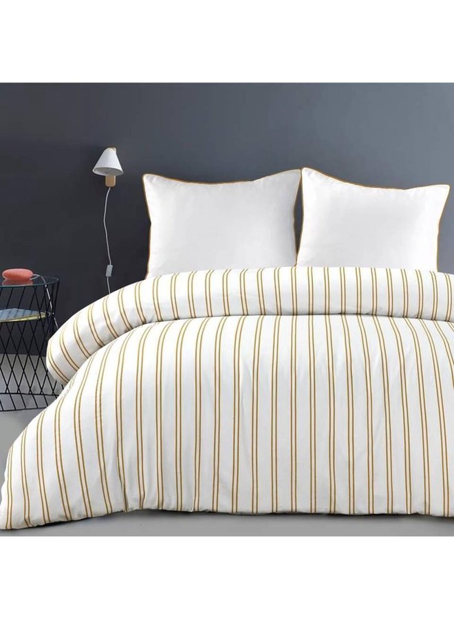 Papillon Dekbedovertrek Hugo Geel - Katoensatijn