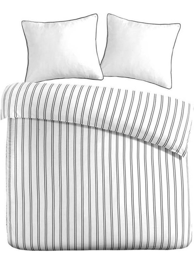 Dekbedovertrek Hugo Antraciet - Katoensatijn PL3