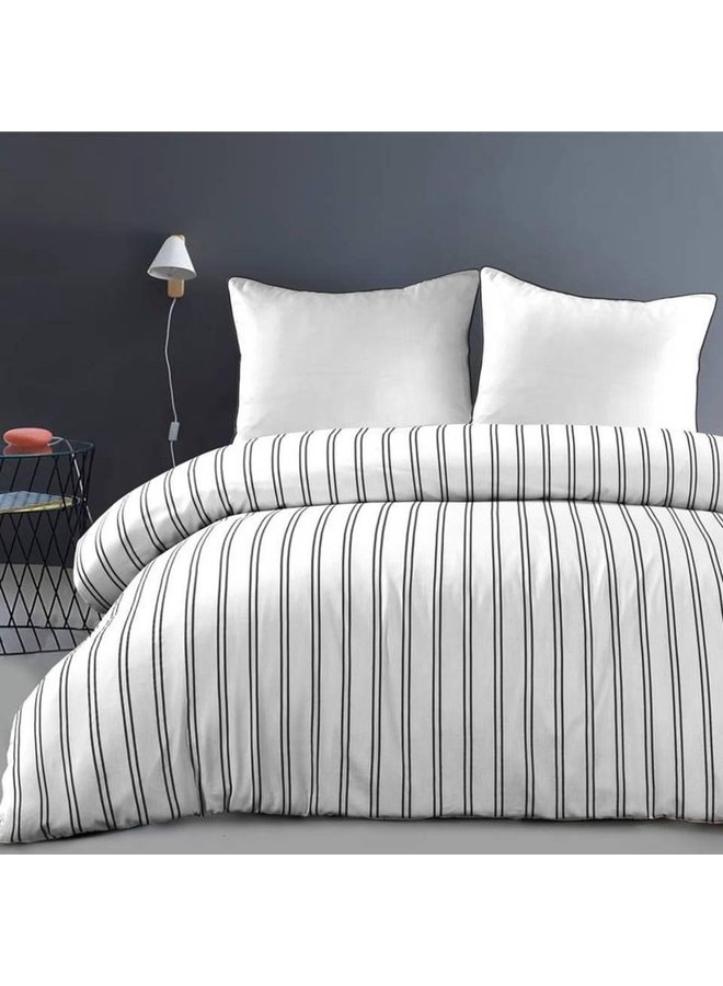 Papillon Dekbedovertrek Hugo Antraciet - Katoensatijn