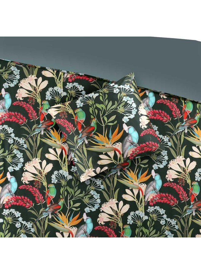 Papillon Dekbedovertrek Helena Groen - Katoensatijn