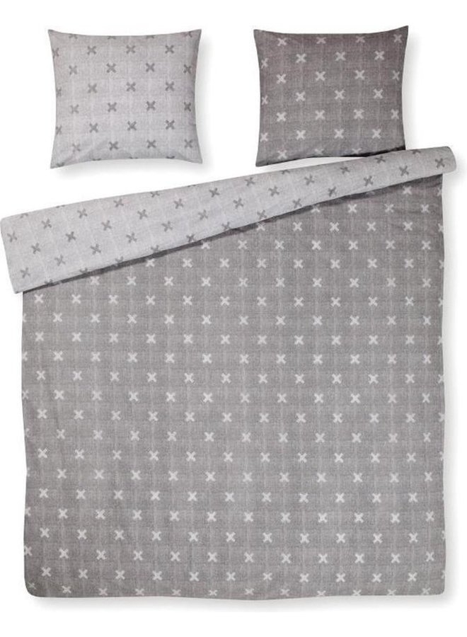 Dekbedovertrek Daan Antraciet - Katoen PL1