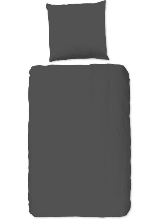 Good Morning Dekbedovertrek Antraciet - Katoen