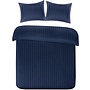 Papillon Dekbedovertrek Uni Navy - Katoensatijn