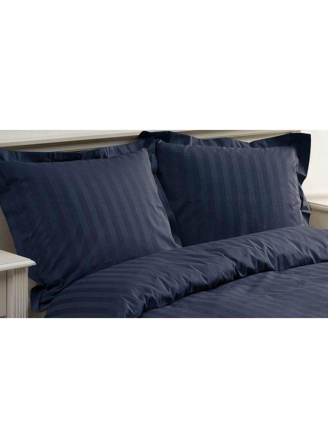 Papillon Dekbedovertrek Satijn Streep Navy - Katoensatijn