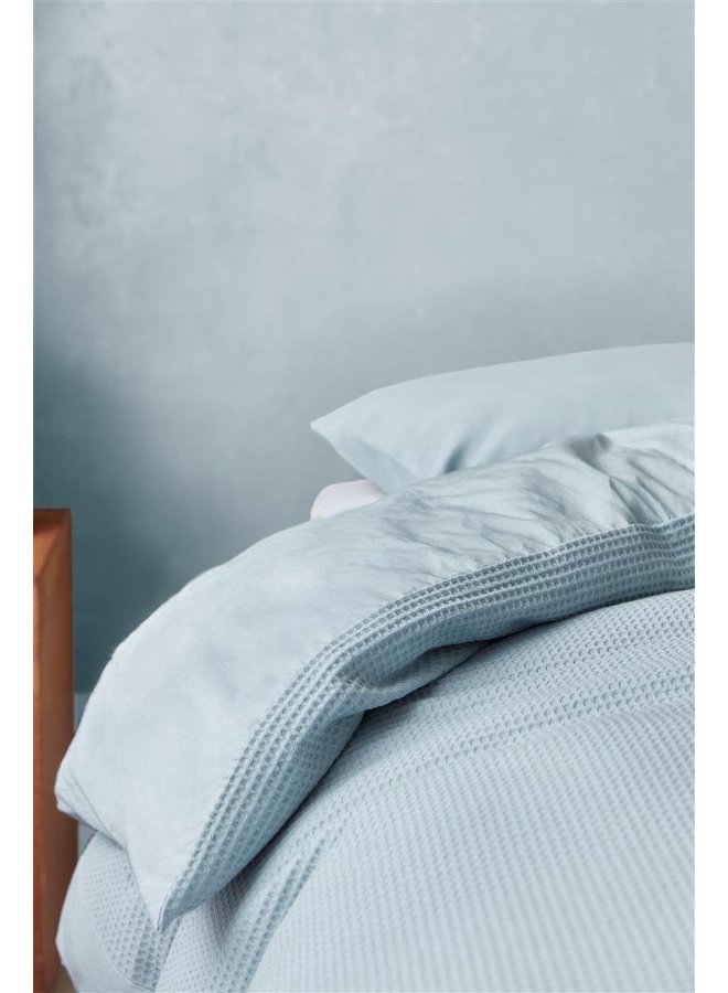 At Home Dekbedovertrek Living Blauw/Grijs - Katoen