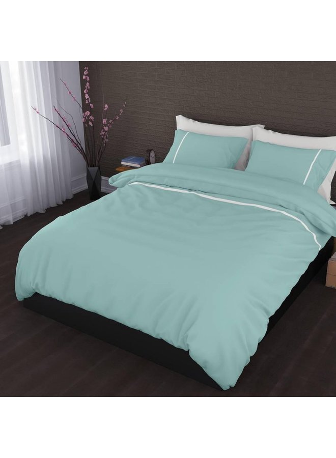 Romanette Dekbedovertrek Duchesse Groen/Wit - Flanel