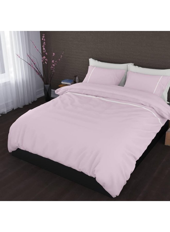 Romanette Dekbedovertrek Duchesse Roze/Wit - Flanel