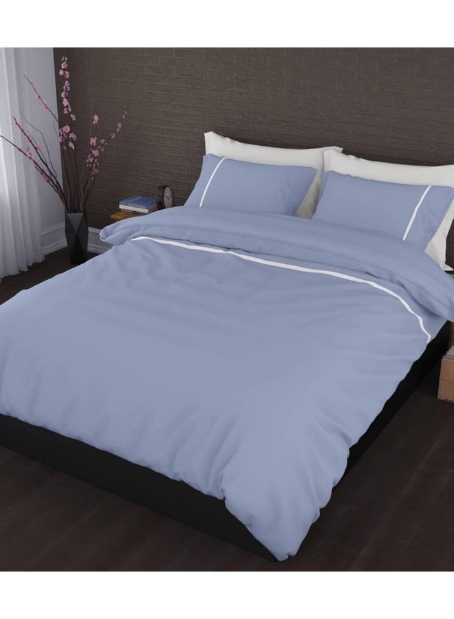 Romanette Dekbedovertrek Duchesse Blauw/Wit - Flanel