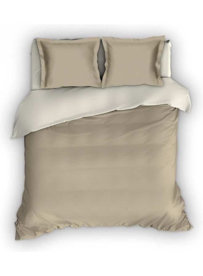 Romanette Dekbedovertrek Comtesse Uni Zand/Ivoor - Flanel