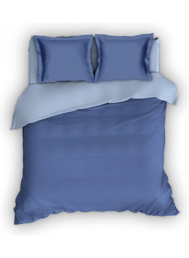 Dekbedovertrek Comtesse Uni Jeans/Blauw - Flanel