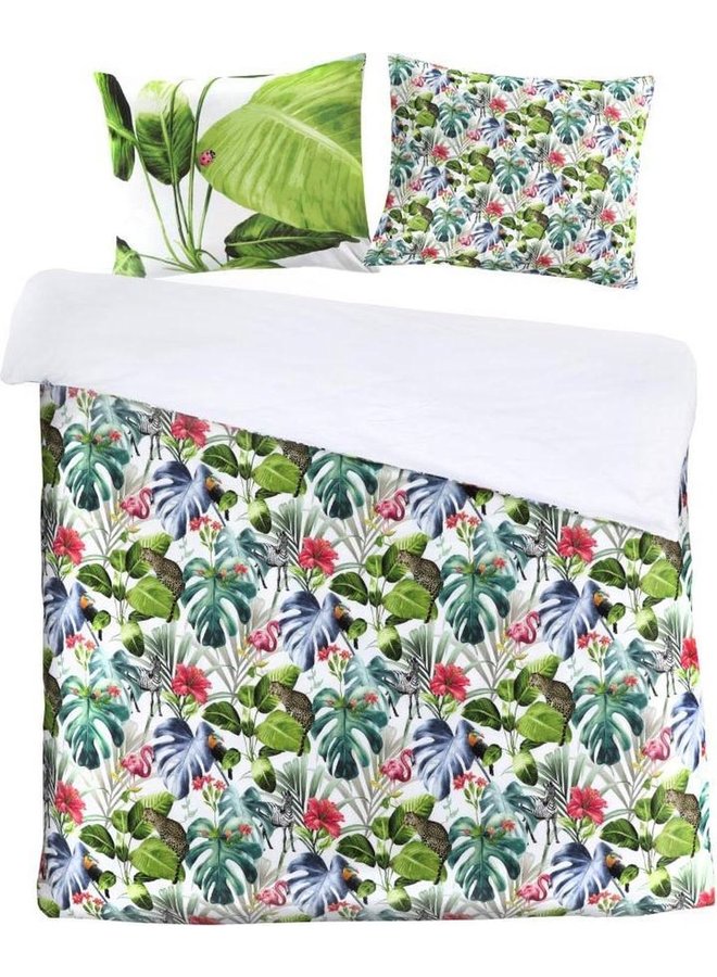 Katoen/satijn Dekbedovertrek Groen