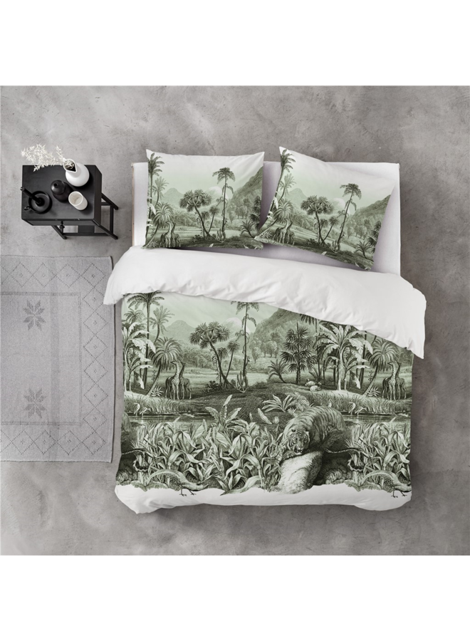 Bykrlund Dekbedovertrek Go Tiger Groen - Katoen