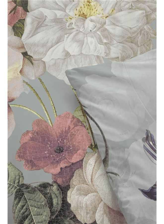 Bykrlund Dekbedovertrek Flowers United Mint - Katoen