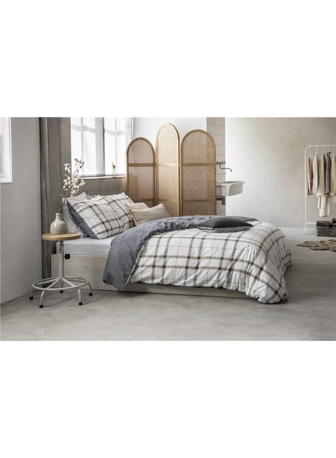 Walra Dekbedovertrek Cozy Carre Wit - Flanel