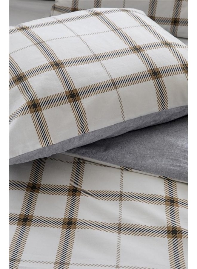 Walra Dekbedovertrek Cozy Carre Wit - Flanel