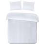 Papillon Dekbedovertrek Streep Wit - Katoensatijn