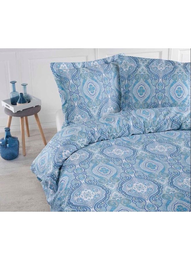 Papillon Dekbedovertrek Trix Blauw - Katoensatijn