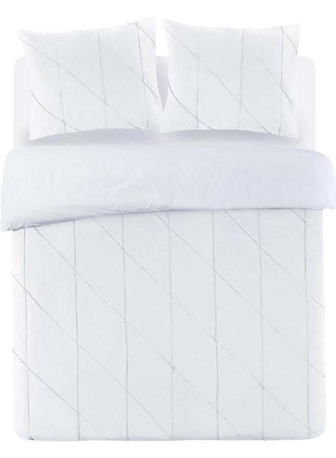 Dekbedovertrek Canberra Wit - Percale Katoen PL3