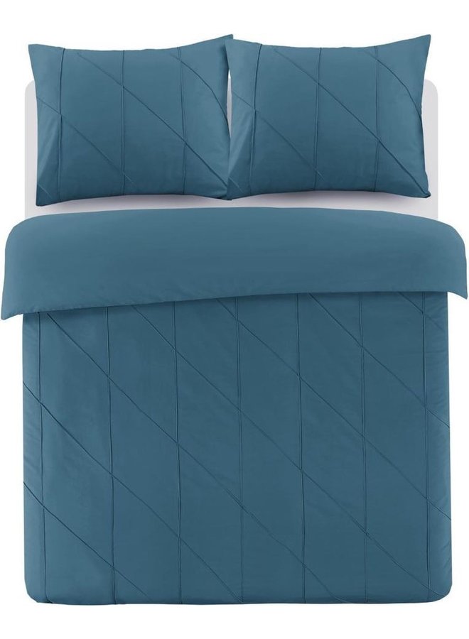 Papillon Percale Katoen Dekbedovertrek Petrol