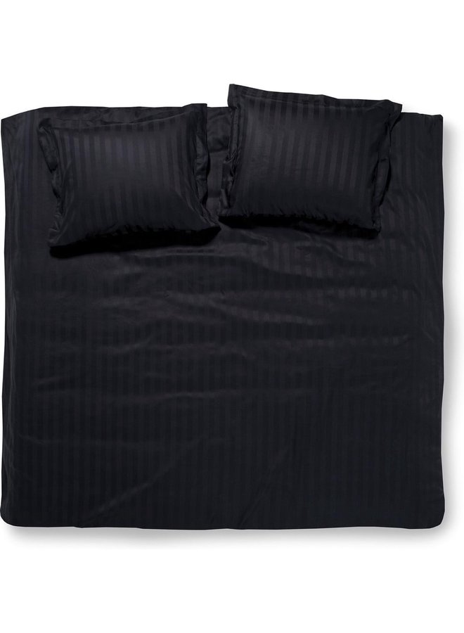 Dekbedovertrek Linea Zwart - Katoensatijn PL1