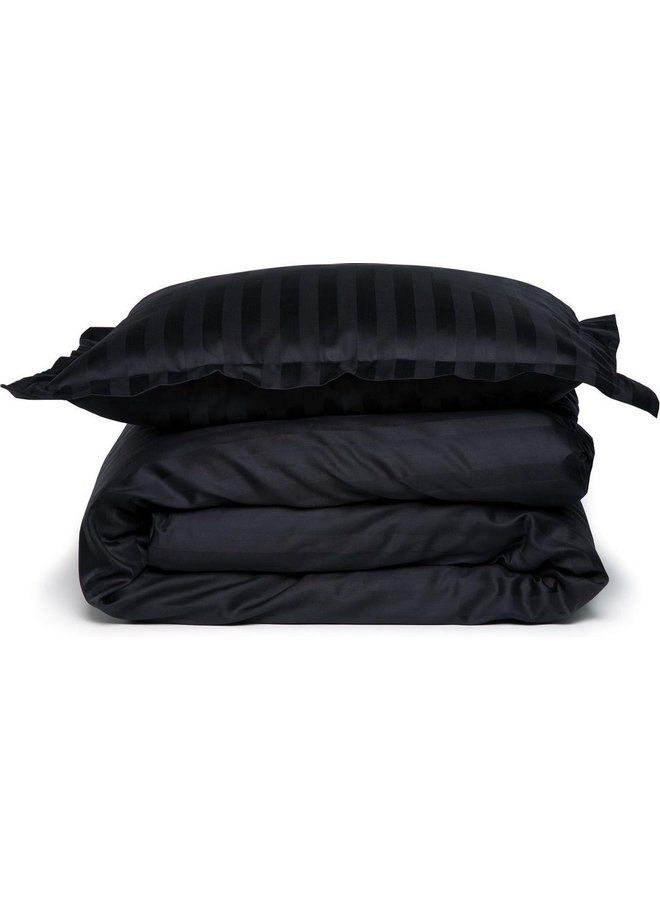 Damai Dekbedovertrek Linea Zwart - Katoensatijn