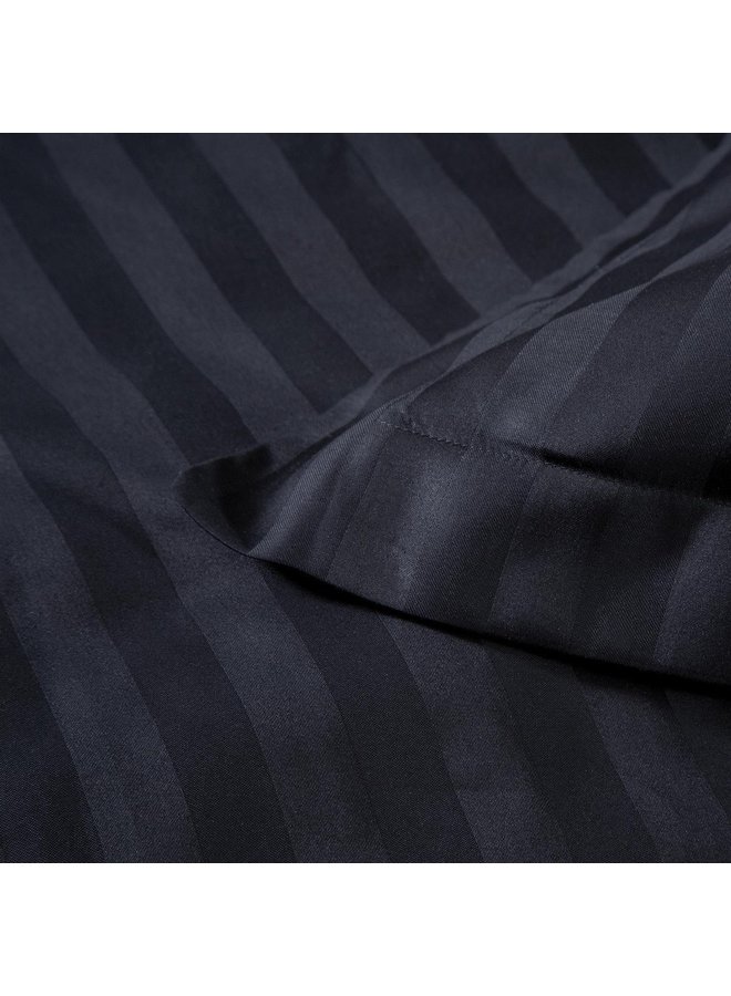 Damai Dekbedovertrek Linea Zwart - Katoensatijn