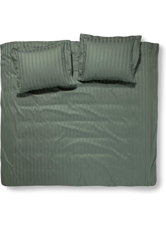 Dekbedovertrek Linea Groen - Katoensatijn
