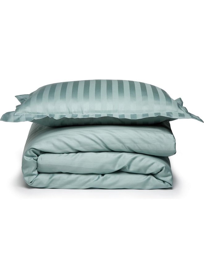 Damai Dekbedovertrek Linea Licht Groen - Katoensatijn