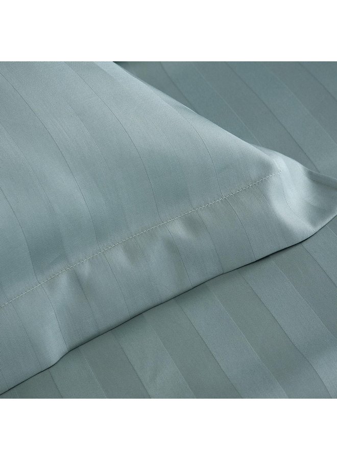 Damai Dekbedovertrek Linea Licht Groen - Katoensatijn