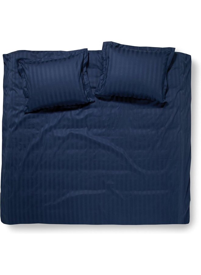 Dekbedovertrek Linea Indigo Blauw - Katoensatijn