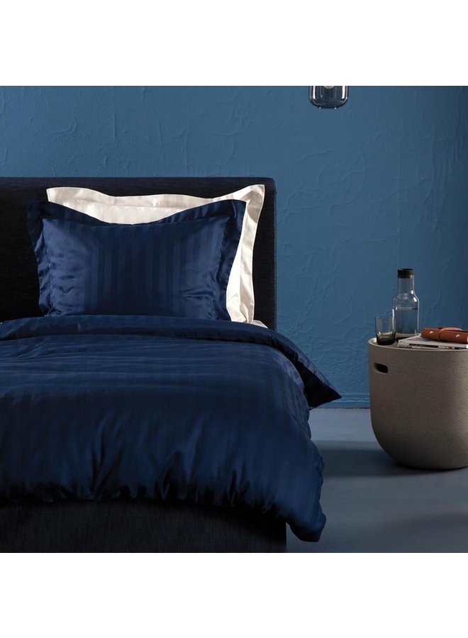Damai Dekbedovertrek Linea Indigo Blauw - Katoensatijn