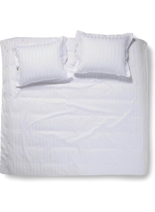 Damai Dekbedovertrek Linea Wit - Katoensatijn