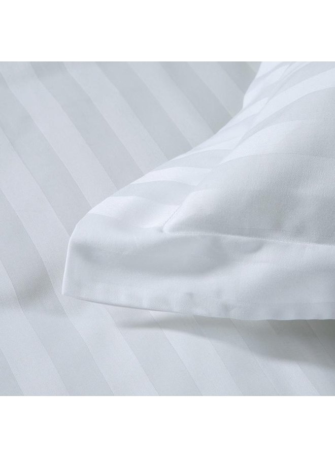 Damai Dekbedovertrek Linea Wit - Katoensatijn