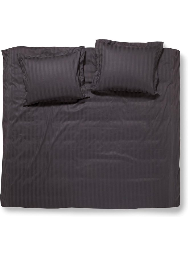 Damai Dekbedovertrek Linea Antraciet - Katoensatijn
