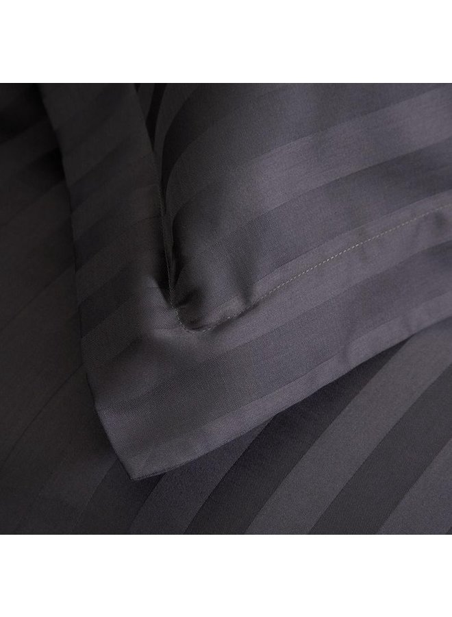 Damai Dekbedovertrek Linea Antraciet - Katoensatijn