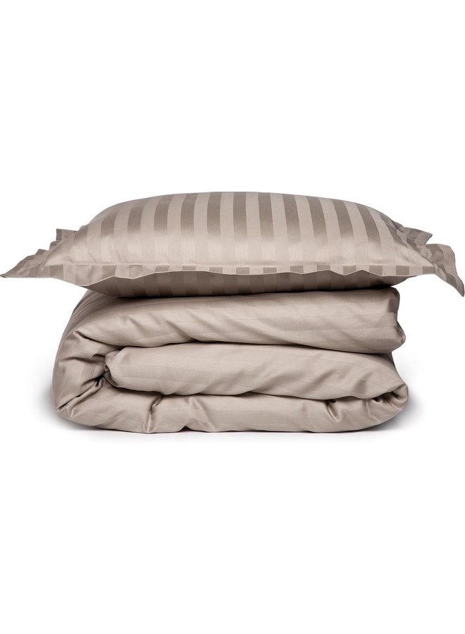 Damai Dekbedovertrek Linea Zand - Katoensatijn