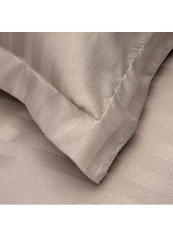 Damai Dekbedovertrek Linea Zand - Katoensatijn