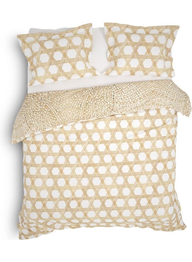 Heckett & Lane Dekbedovertrek Inaya Beige - Biologisch Katoensatijn