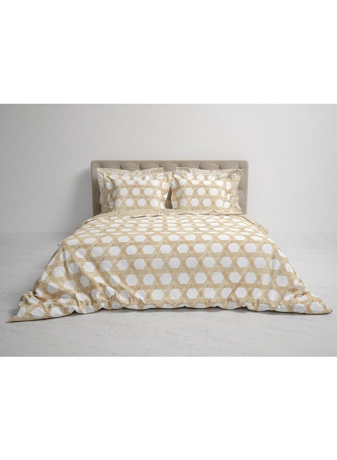 Heckett & Lane Dekbedovertrek Inaya Beige - Biologisch Katoensatijn