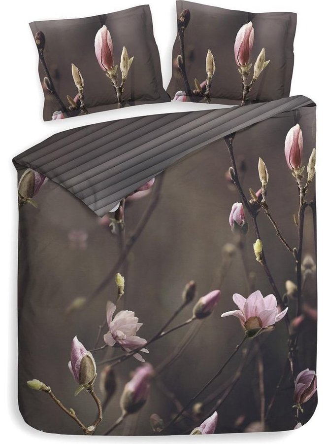 Heckett & Lane Dekbedovertrek Sarah Roze Taupe - Biologisch Twill Katoen