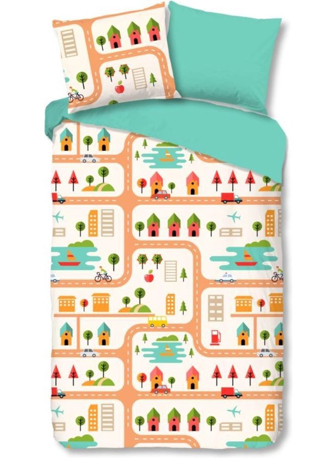 Dekbedovertrek Kids Roadmap Multi - Katoen PL3